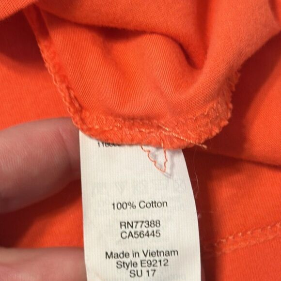 J Crew Tank Top Crew Neck Womens Sm Vibrant Breathable Festival Orange Vacation - Picture 6 of 9